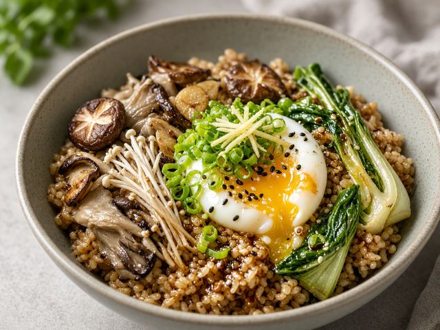 Warm Mushroom Breakfast Bowl