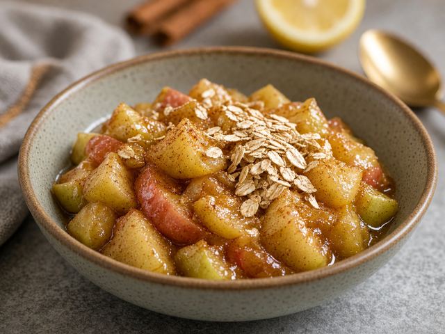 Warm Spiced Apple Compote Bowls