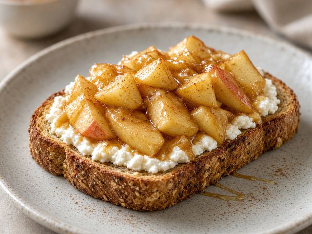 Warm Spiced Apple Compote Toast