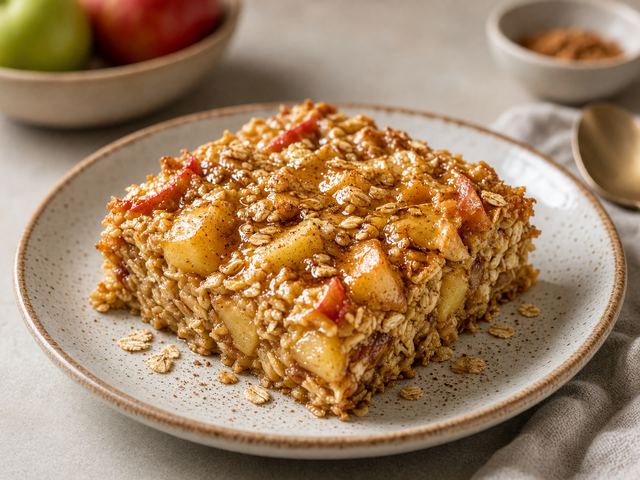 Warm Spiced Apple Oat Bake