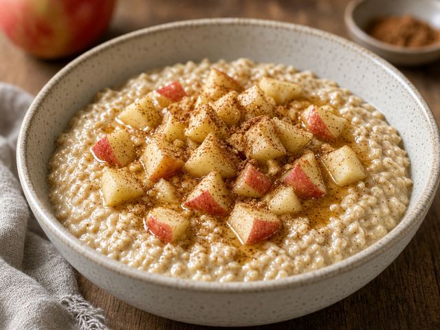Warm Spiced Apple Oatmeal