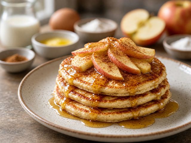 Warm Spiced Apple Pancakes