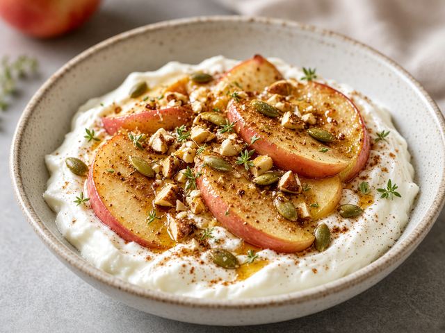 Warm Spiced Apple Yogurt Bowls