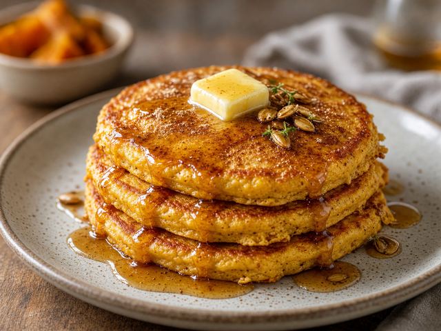 Warm Spiced Squash Pancakes