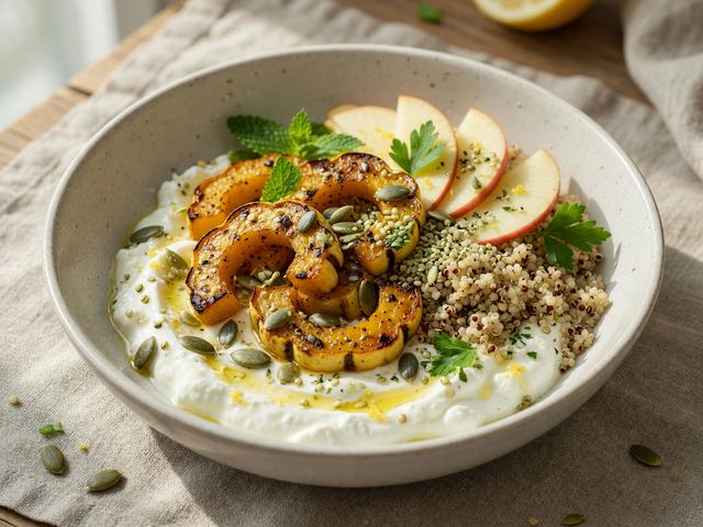 Warm Squash Yogurt Bowls