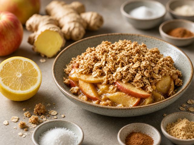 Apple Ginger Crisp with Oats