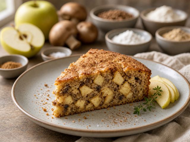 Apple Mushroom Spice Cake