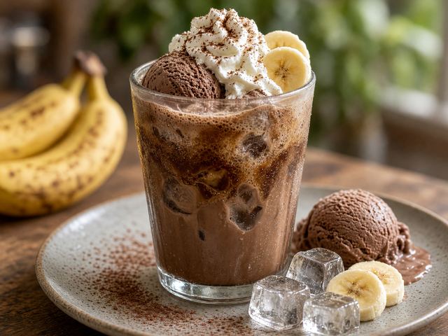 Banana Chocolate Milkshake Float