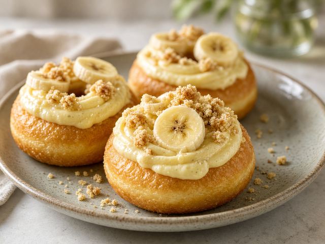 Banana Cream Pie Donuts