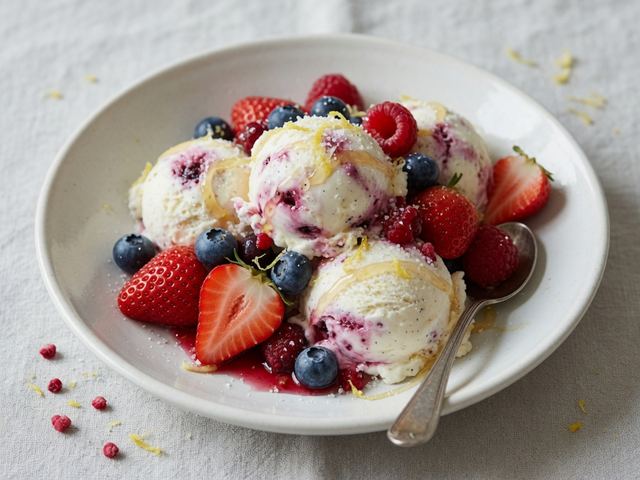 Berry Swirl Frozen Yogurt