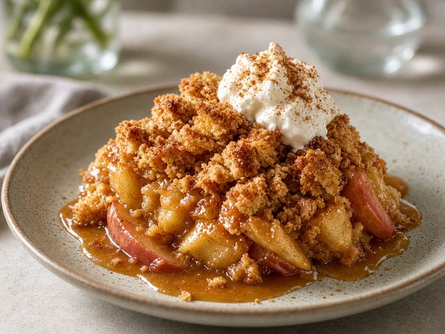 Bourbon Caramel Apple Betty