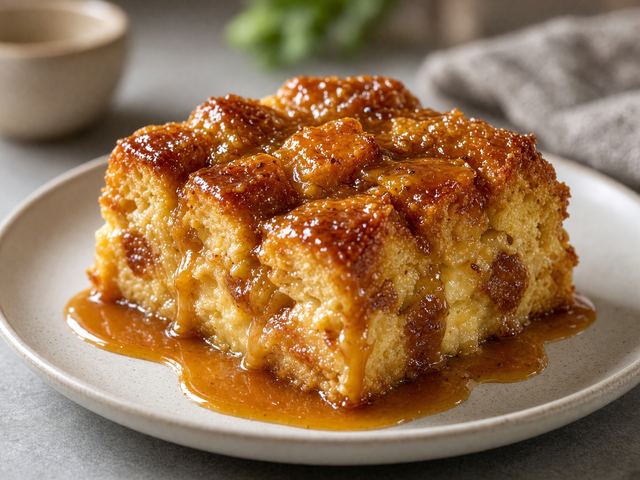 Caramel Custard Bread Pudding