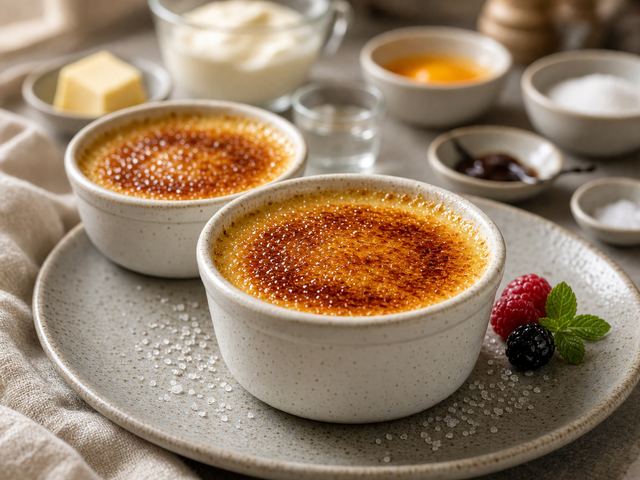 Caramel Custard Crème Brûlée Cups