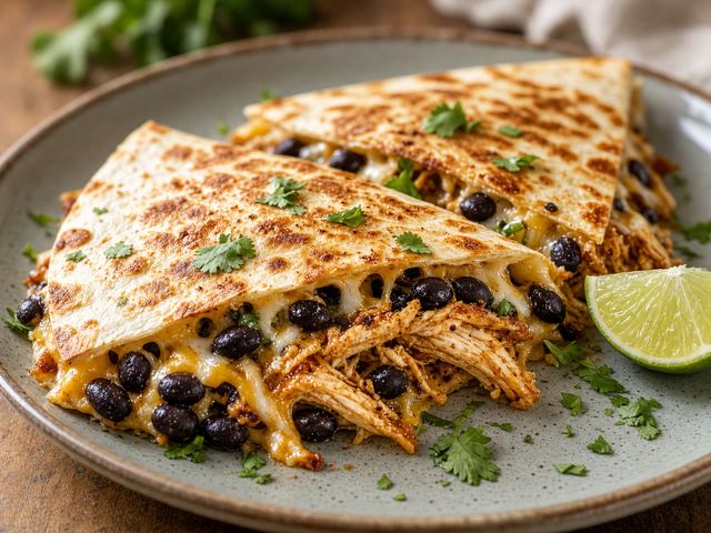 Chicken and Black Bean Quesadilla