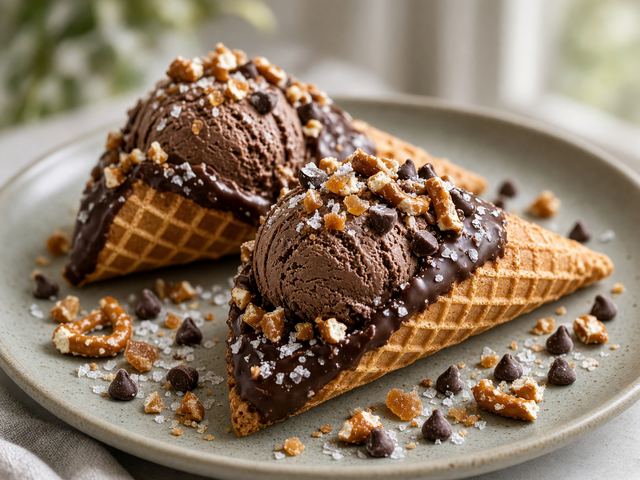 Chocolate-Dipped Waffle Cone Crunch