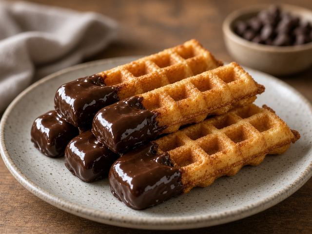 Chocolate-Dipped Waffle Sticks