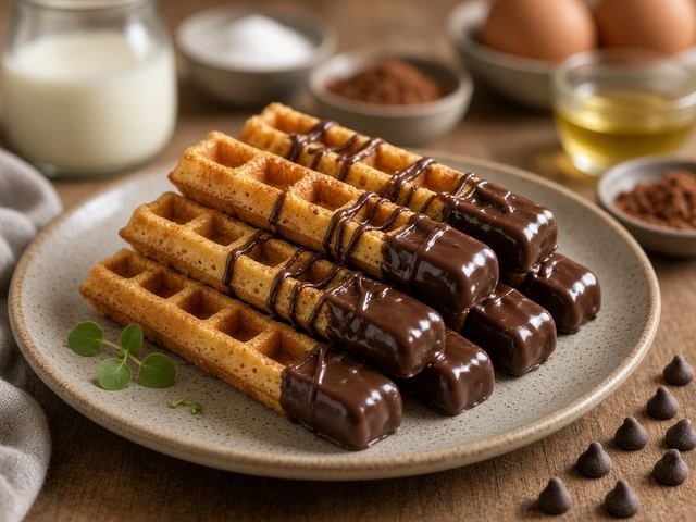 Chocolate-Dipped Waffle Sticks