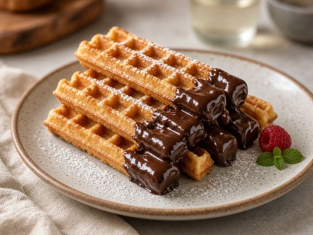 Chocolate-Dipped Waffle Sticks