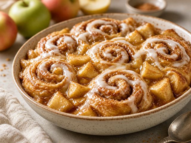 Cinnamon Swirl Apple Dumpling Casserole