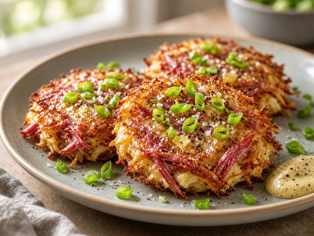 Crispy Corned Beef Hash Potato Cakes
