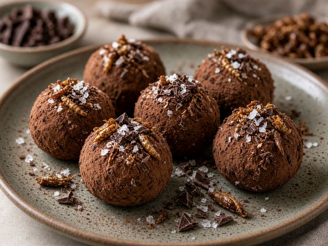 Crispy Insect Chocolate Truffles