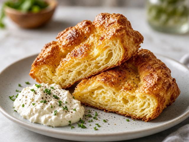 Crispy Yorkshire Pudding Wedges with Horseradish Cream