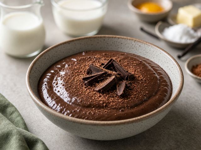 Dark Chocolate Espresso Pudding