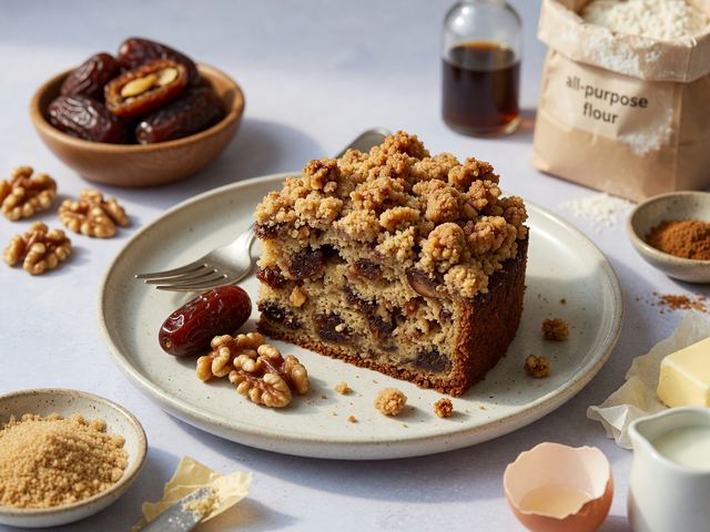 Date Nut Bread Crumb Cake