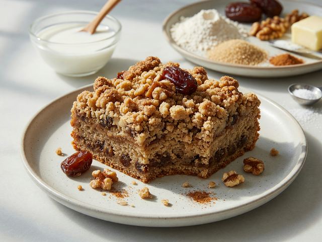 Date Nut Bread Streusel Crumb Cake