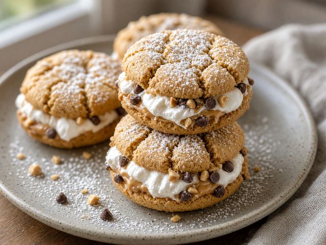 Fluffernutter Cookie Sandwiches