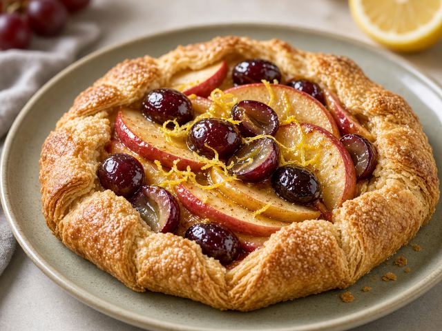 Fresh Apple & Grape Galette