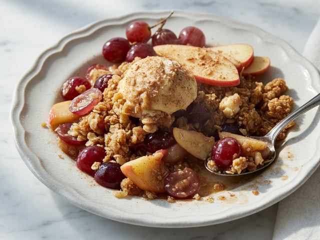Fresh Grape & Apple Crisp