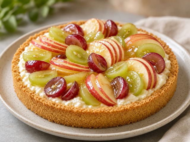 Fresh Grape & Apple Fruit Tart