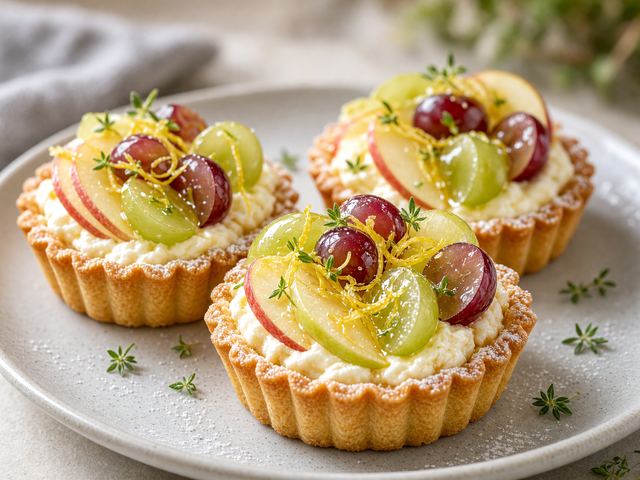 Fresh Grape & Apple Tartlets