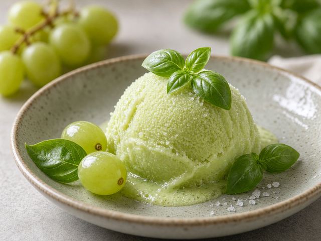 Fresh Grape & Basil Sorbet