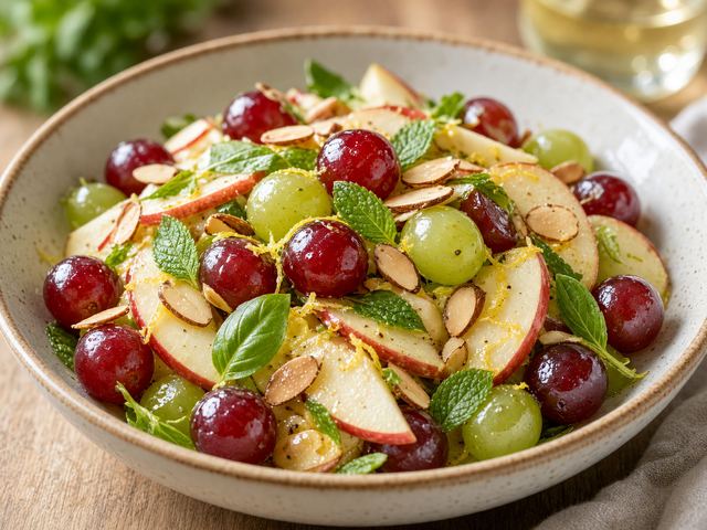 Fresh Grape & Herb Fruit Salad