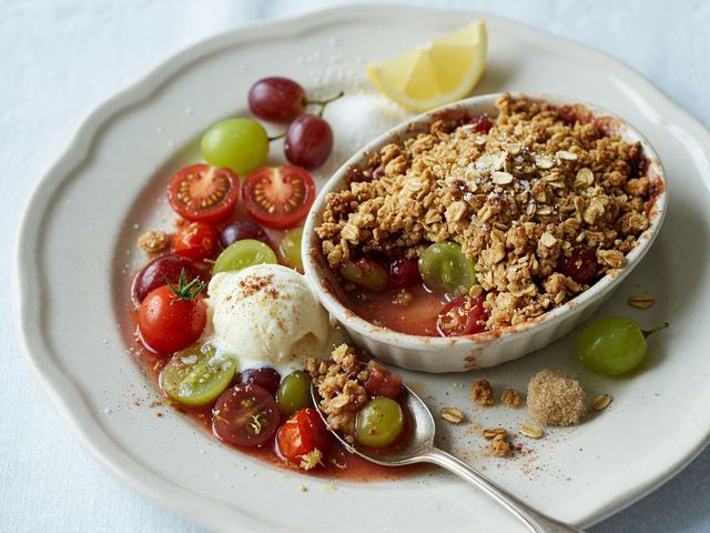 Fresh Grape & Tomato Fruit Crisp