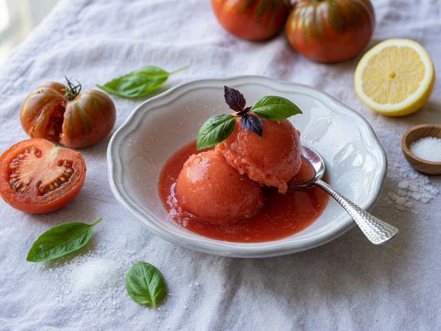 Fresh Tomato Basil Sorbet