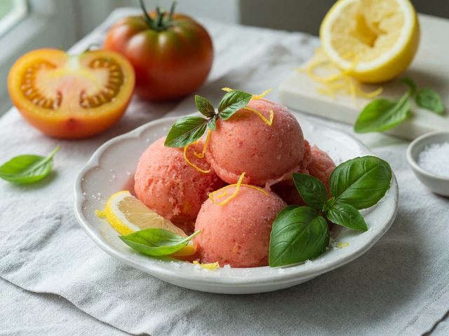 Fresh Tomato Lemon Sorbet