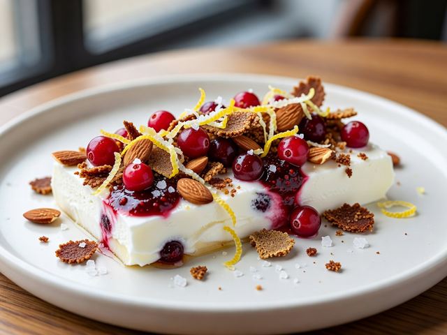 Frozen Lingonberry Yogurt Bark