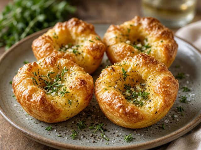 Garlic-Herb Yorkshire Pudding Popovers