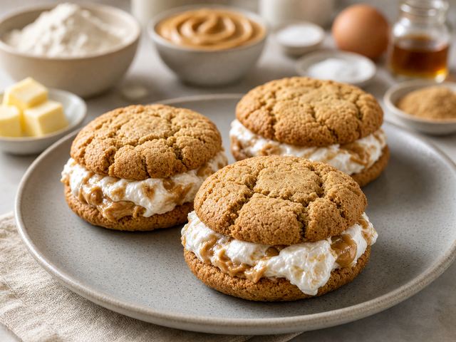 Gooey Fluffernutter Cookie Sandwiches