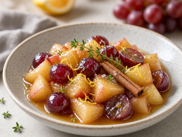 Grape & Apple Fruit Compote