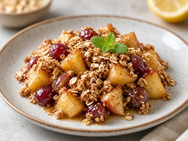 Honey Roasted Apple & Grape Crisp