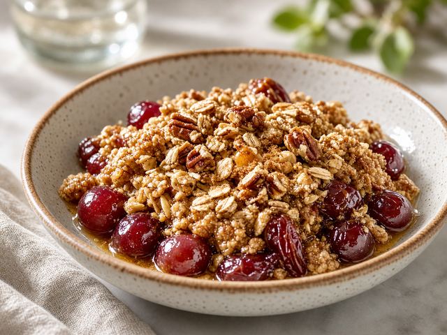 Honey Roasted Grape Crisp