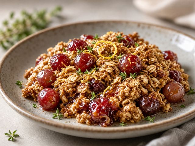 Honey-Roasted Grape Crisp