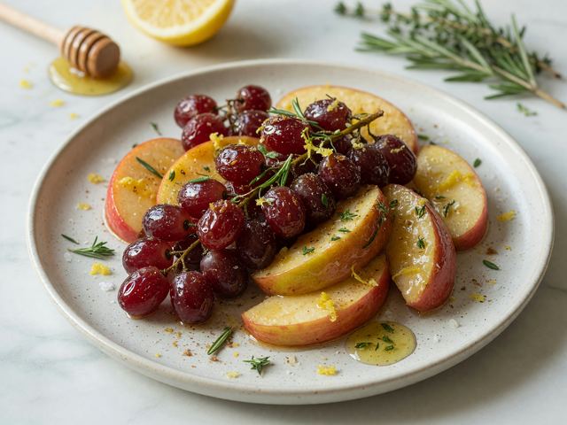 Honey Roasted Grapes with Apples