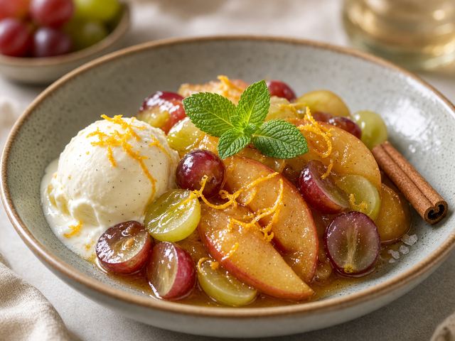 Honeyed Apple & Grape Compote