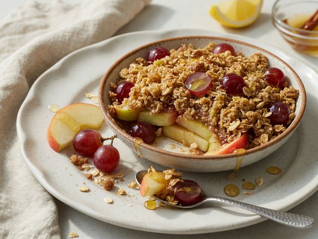 Honeyed Apple Grape Crisp