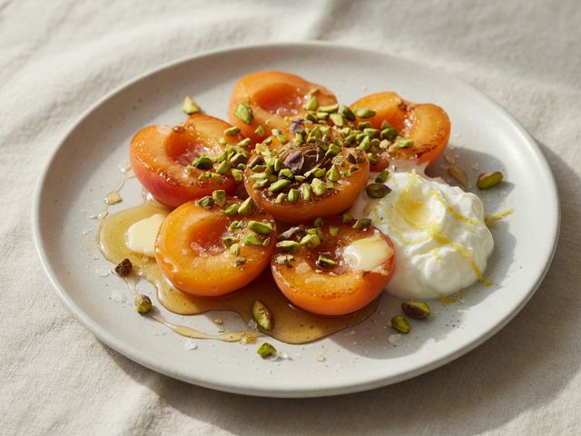 Honeyed Apricots with Pistachios